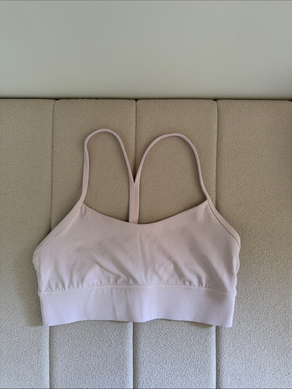 lululemon athletica Light Pink Flow Y Sports Bra - Comfortable Everyday Support
